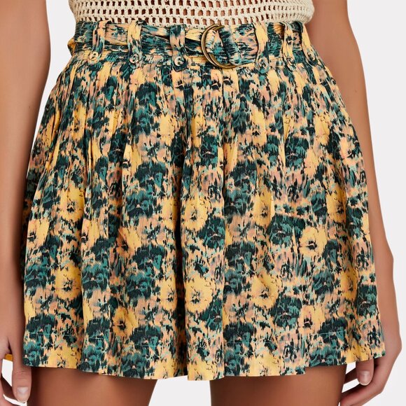 NWOT Ulla Johnson Margot Pansy Pleated Shorts - Picture 3 of 9